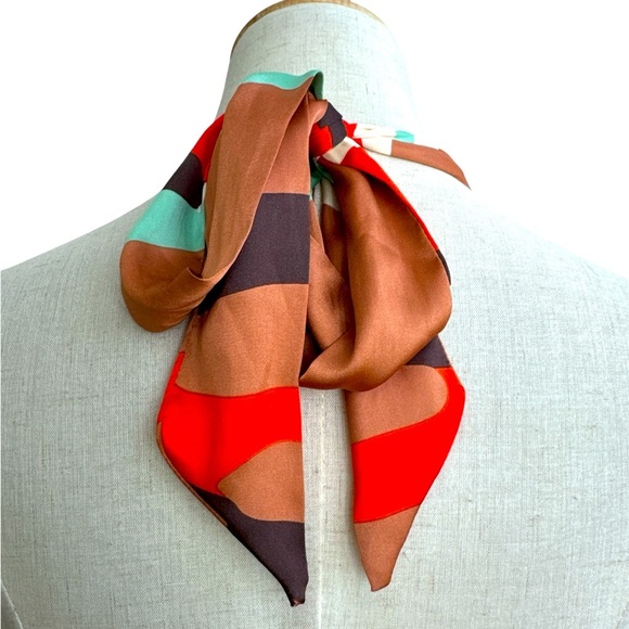 Anthropologie Hutch Halter Pleated Swing Mini Dress Brown Pattern Size Large NWT - Picture 9 of 13